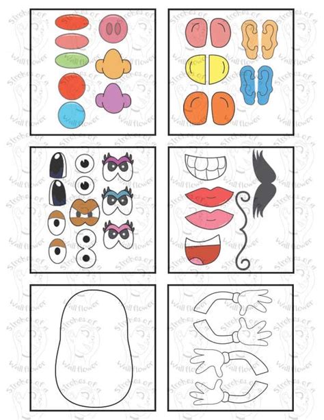 Free Printable Mr Potato Head Parts Printable