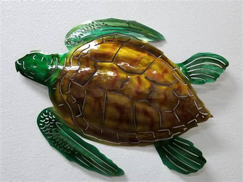 Metal Sea Turtle Wall Art Sea Turtle Metal Art Hand Hammered Hand
