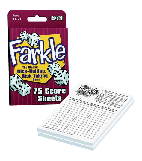 Farkle Score Sheet Pad 75 Sheetspad Joann