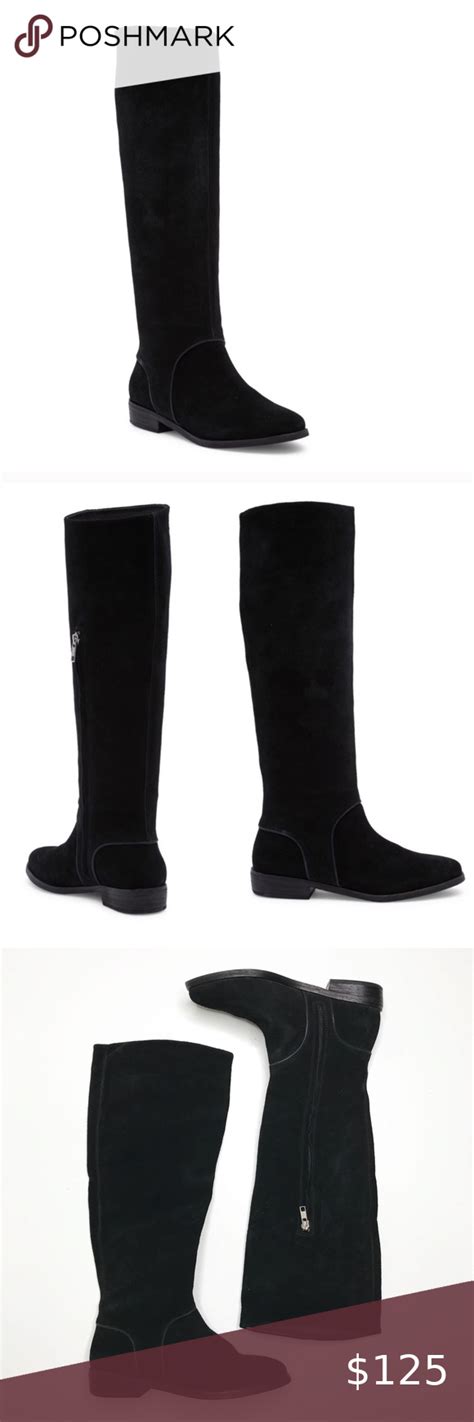 nwt ugg daley tall knee high black leather boot black leather knee high boots black leather