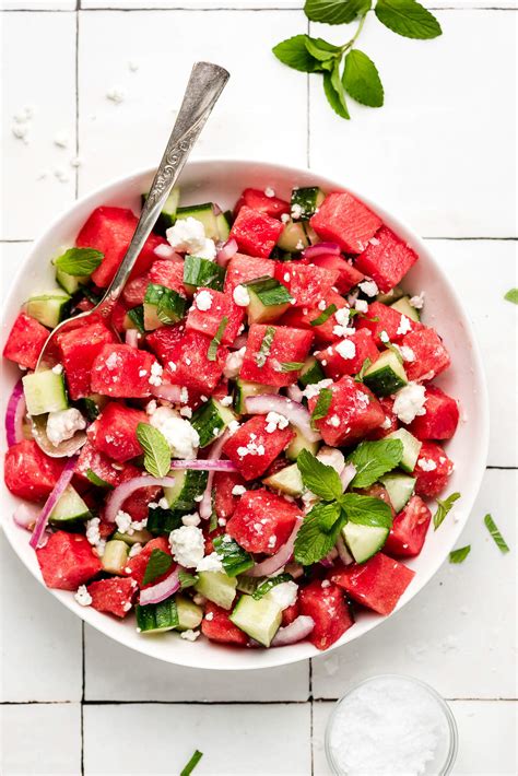 Watermelon Feta Salad Garnish And Glaze