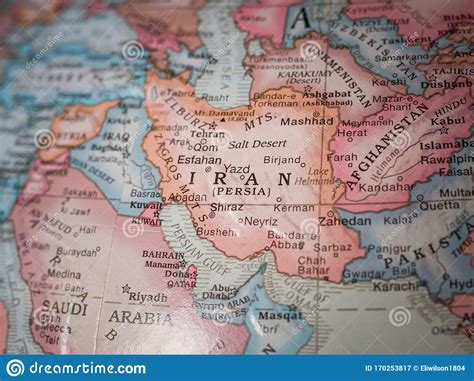 Iran On A Globe Stock Image Image Of Journey Land 170253817