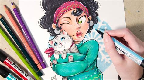 This tutorial shows the sketching and drawing steps from start to finish. Speed Drawing "Ugly Christmas Sweater (and Cat)" - YouTube
