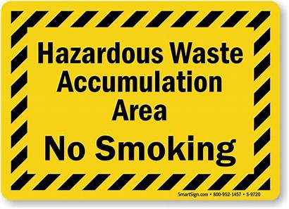 Waste Hazardous Sign Smoking Area Accumulation Signs