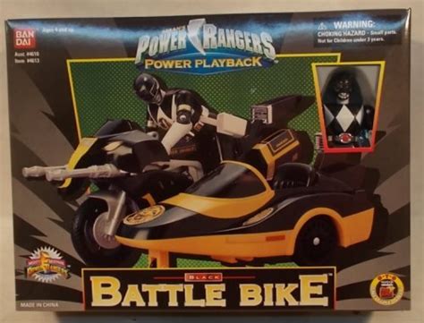 Power Rangers Mighty Morphin Power Playback Battle Bike Black