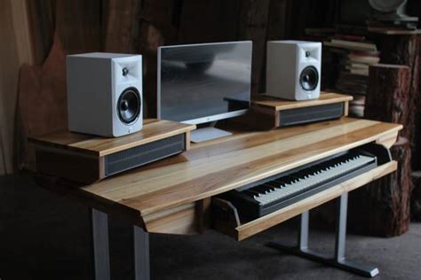Let's look at your computer first. Midsize Modern Wood Recording Studio Desk for Composer / | Etsy