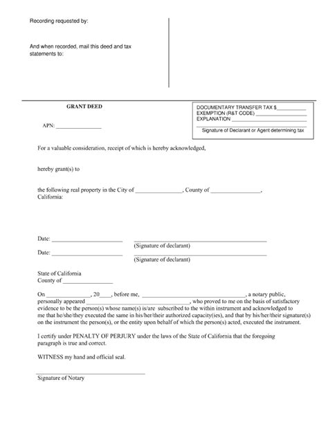 California Grant Deed Fill Out And Sign Online Dochub