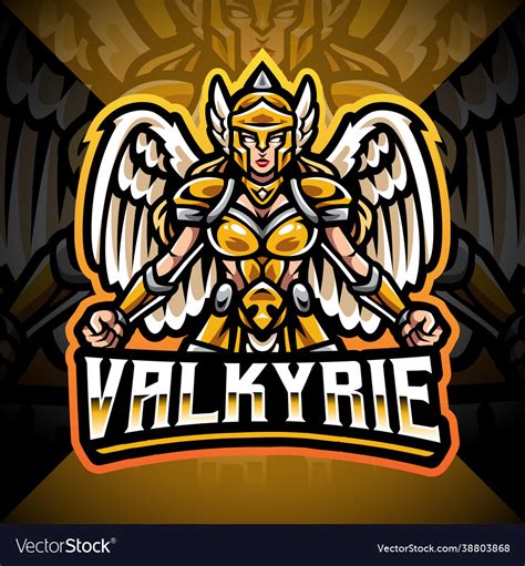 Valkyrie Esport Mascot Logo Design Royalty Free Vector Image