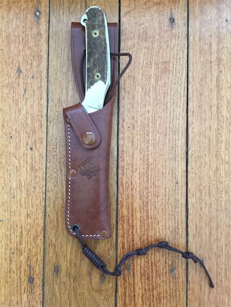 Puma Knife Puma Skinner Ii Laser Cut With Stag Handle And Tan Leather