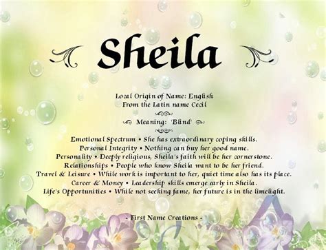 Sheila Names With Meaning Names Meant To Be