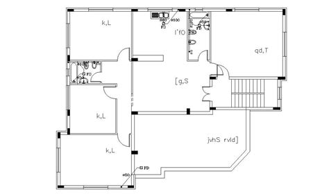 House Plan With Sanitary Layout Plan Drawing Dwg Cadbull