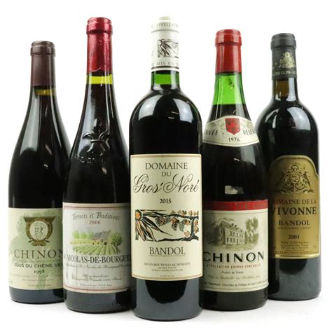 Assorted French Red Wines 5x75cl Wine Auctioneer