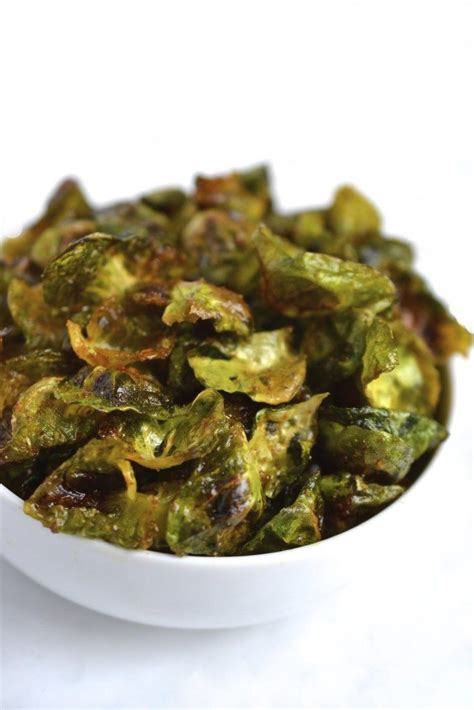 Brussel Sprout Leaves Turn Into Crispy Chips When Baked In The Oven A