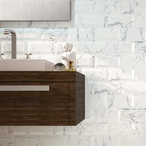 Metro Stone Effect Marble Effect Ceramic Wall Tiles