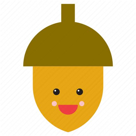 Acorn Emoji Emoticon Face Happy Nature Smiley Icon Download On