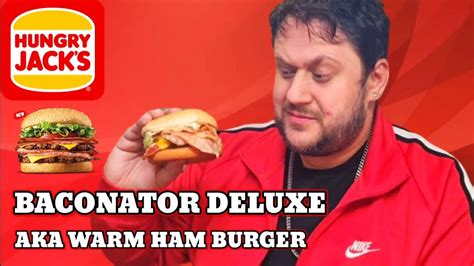 Hungry Jacks New Baconator Deluxe Review Youtube
