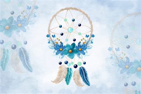 Watercolor Dream Catcher With Floral 15 Graphic By Asrulaqroni