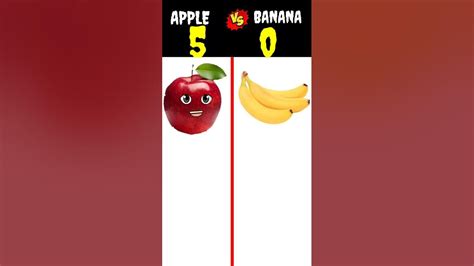 Apple Vs Banana 🍌 Shortvideo Youtube