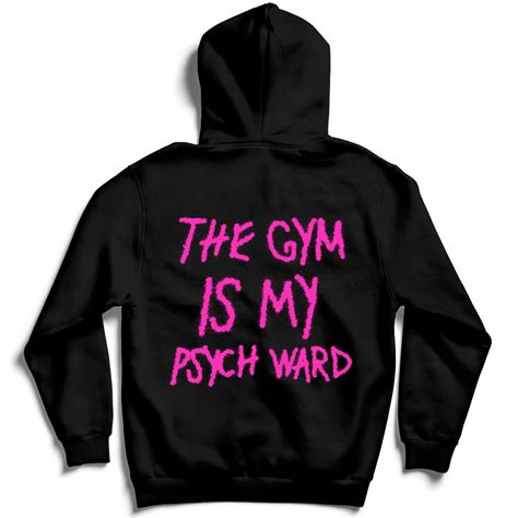 the gym is my psych ward hoodie pink black kill crew