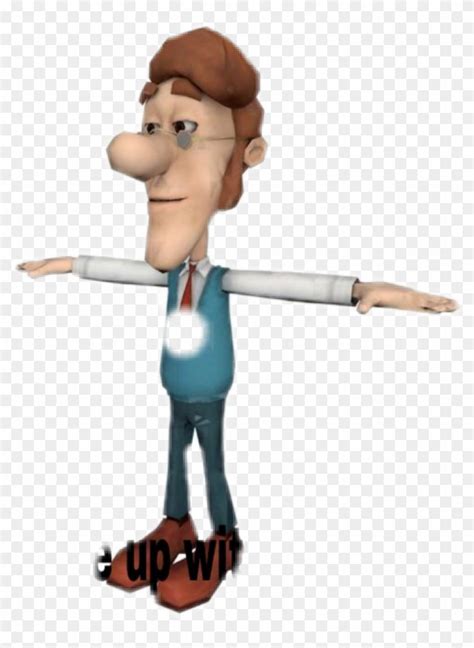 T Pose Jimmy Neutron Dad T Pose Free Transparent PNG Clipart