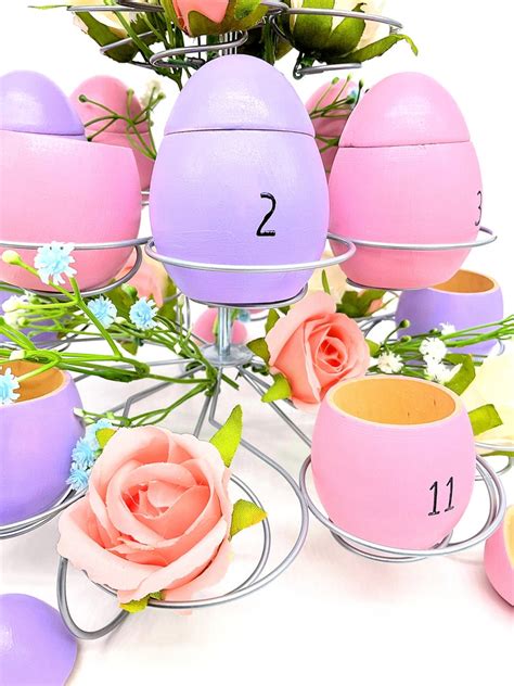 Easter Countdown Fillable Egg Advent Calendar Centerpiece Etsy