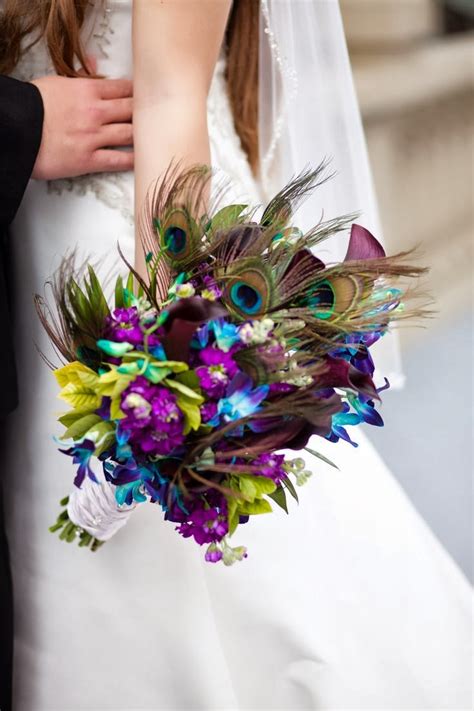 peacock wedding bouquets wedding stuff ideas