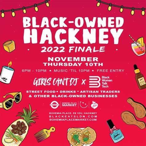 black owned hackney 2022 finale night market — bohemia place market