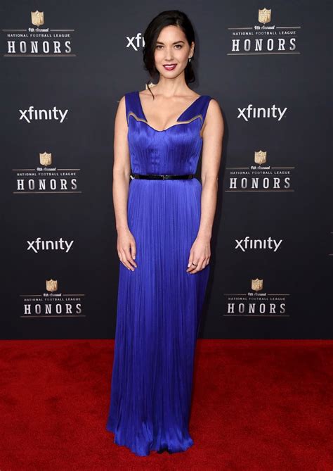 Olivia Munn In A Stylish Blue Gown At The 2015 Nfl Honors In Phoenix