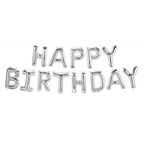 Alphabet,birthday,candles vector birthday and more resources at freedesignfile.com. Happy Birthday 16" Silver Foil Letter Balloons - Tether ...