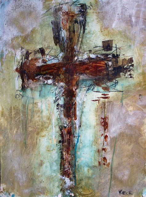 Original Abstract Cross Art Painting Cross Art Cross Paintings Art
