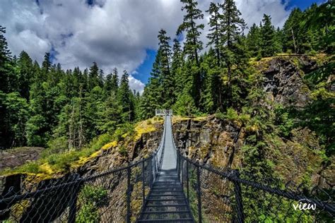 Elk Falls Provincial Park In Campbell River Vancouver Island View