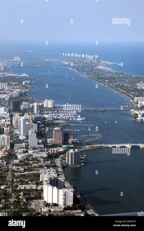 Aerial View Of West Palm Beach Fl Usa Stock Photo Alamy