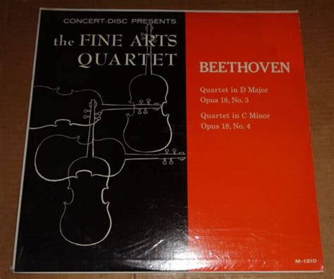 Fine Arts Quartet Beethoven Quartets Op18 No3 And 4 Concert Disc M