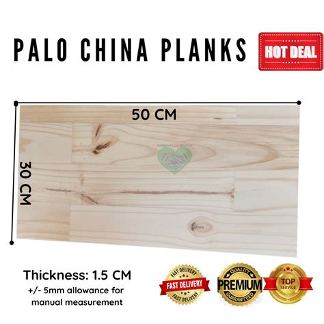 Smooth Palo China Wood Plank 50cm X 30cm X 15cm Sold Per Piece Kahoy