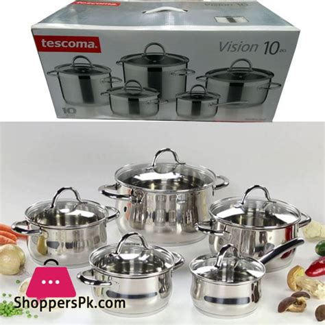 Buy Tescoma Vision Cookware Set 10 Pcs 716450 Italy Made At Best Price