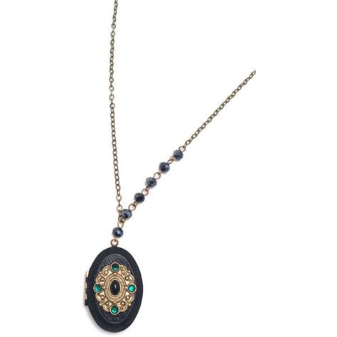 Locket Necklace Diamond Necklace Pendant Necklace Polyvore Black Jewelry Jewlery Black