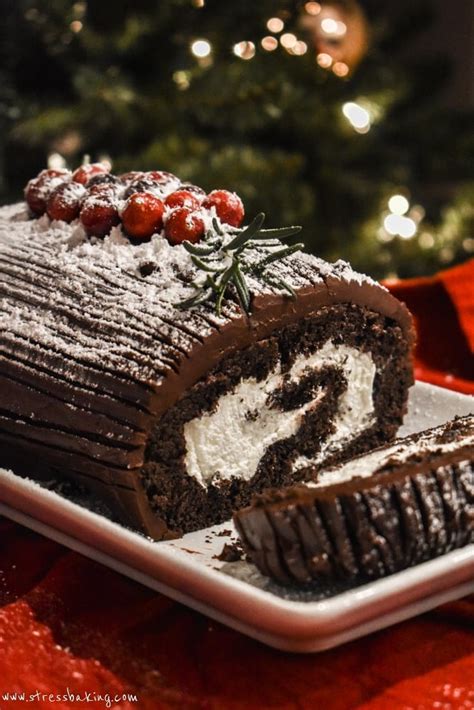 Yule Log Cake Bûche De Noël Recipe Yule Log Cake Recipe Yule Log Cake Holiday Desserts