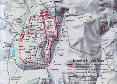 Maps Of Jerusalem At The Time Of Jesus Jerusalem Bible Mapping