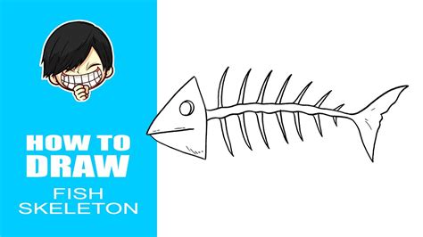 How To Draw Fish Skeleton Youtube