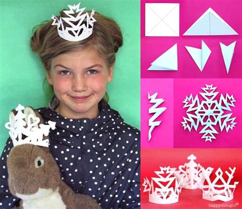 How To Make Snowflake Crowns Get Crafty • Happythought