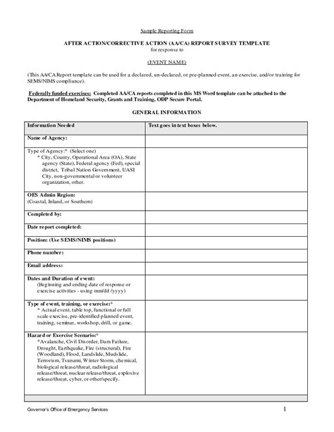 Military after Action Review Template | williamson-ga.us