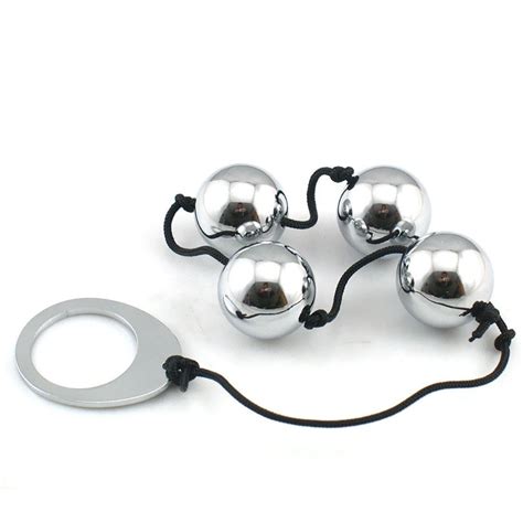 Buy Stainless Steel Solid Anal Beads With Pull Ring