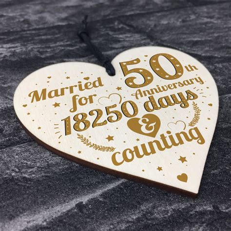 If they secretly enjoy attention, announce their golden anniversary in their local paper or church bulletin. 50th Wedding Anniversary Gift Gold Fifty Years Gift For ...