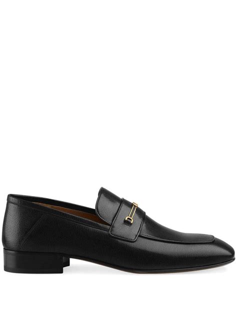 Gucci Leather Loafer With Horsebit And Double G In Black For Men Lyst