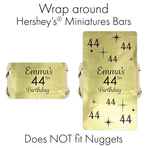 Personalized Birthday Candy Bar Wrapper Stickers For Hershey Etsy