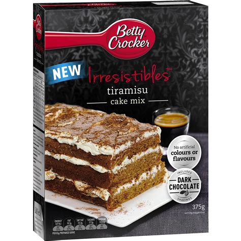 Betty Crockers Irresistibles Cake Mix Tiramisu 375g Woolworths