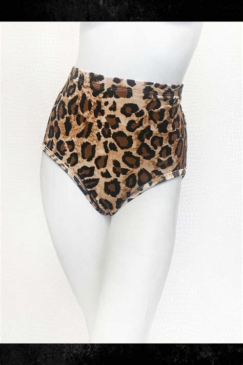 Leopard Velvet High Waisted Bikini Bottom Kelly Maglia