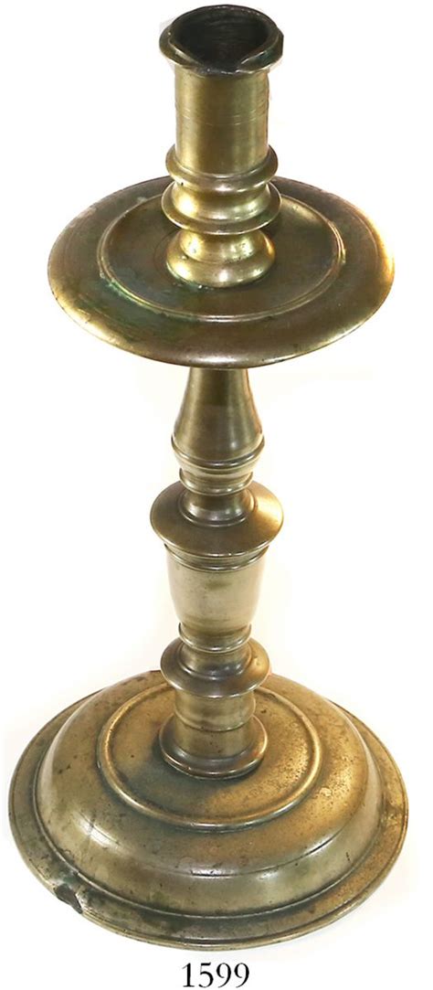 Spanish Colonial Period Brass Candlestick Holder 1600s 1700s Daniel