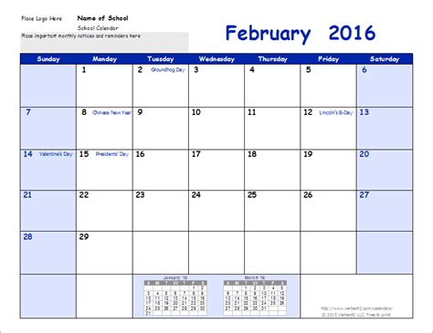 School Calendar Template 2016 2017 School Year Calendar