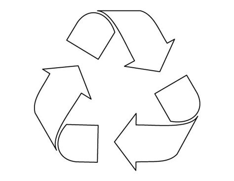 recycle symbol pattern use the printable outline for crafts creating stencils scrapbooking